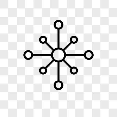 Networking vector icon isolated on transparent background, Networking logo conceptのイラスト素材