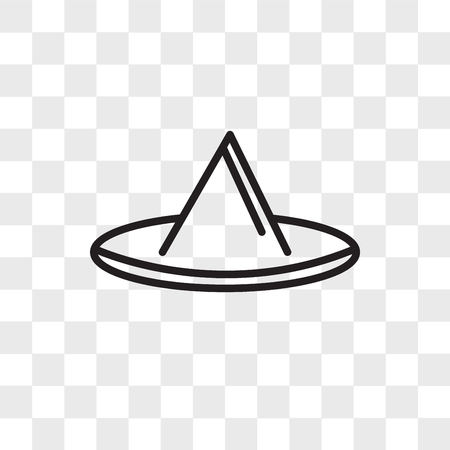 Hat vector icon isolated on transparent background, Hat logo conceptのイラスト素材