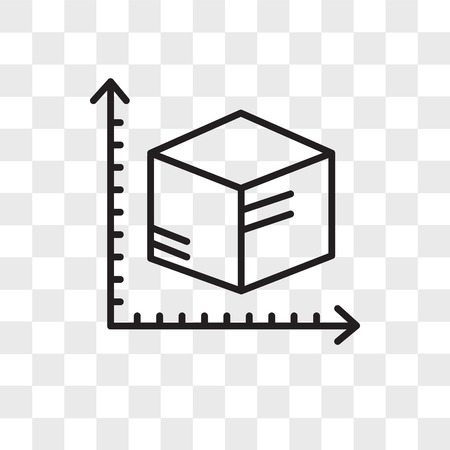 Cube vector icon isolated on transparent background, Cube logo conceptのイラスト素材