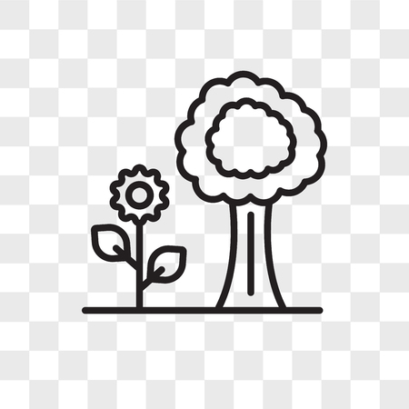 Garden vector icon isolated on transparent background, Garden logo conceptのイラスト素材