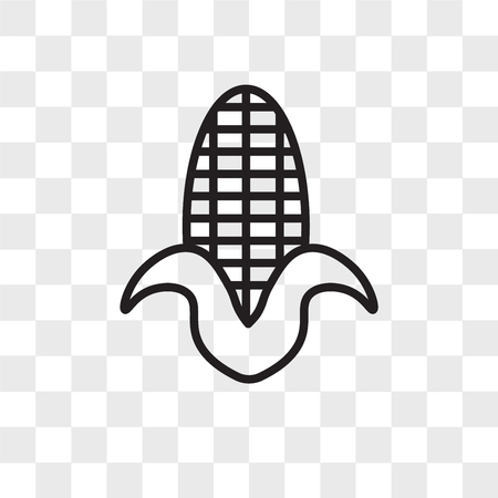Corn vector icon isolated on transparent background, Corn logo conceptのイラスト素材