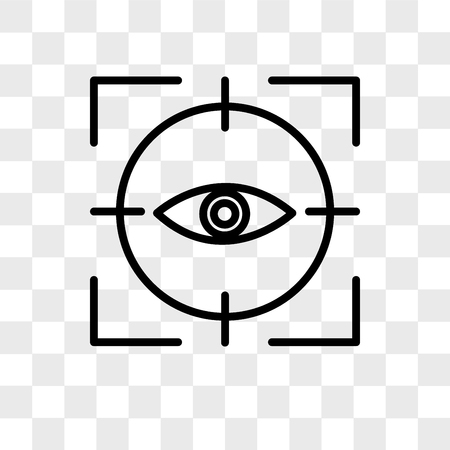 Vision vector icon isolated on transparent background, Vision logo conceptのイラスト素材