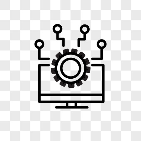 Laptop vector icon isolated on transparent background, Laptop logo conceptのイラスト素材