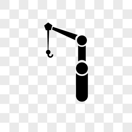 Crane vector icon isolated on transparent background, Crane logo conceptのイラスト素材