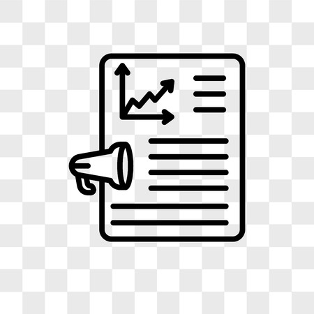 Report vector icon isolated on transparent background, Report logo conceptのイラスト素材