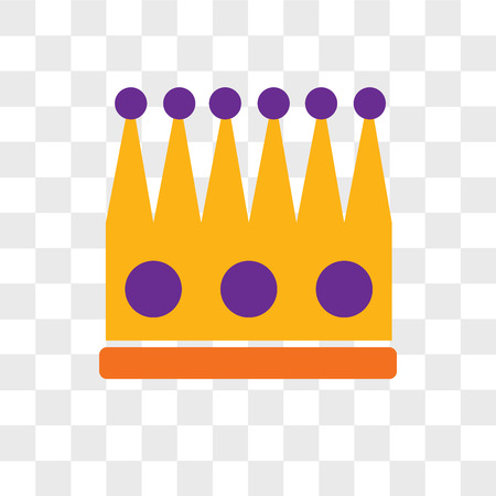 Crown vector icon isolated on transparent background, Crown logo conceptのイラスト素材