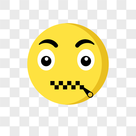 Muted emoji vector icon isolated on transparent background, Muted emoji logo concept