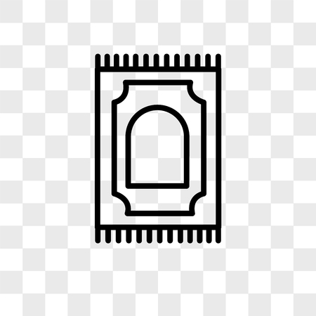 Praying Mat vector icon isolated on transparent background, Praying Mat logo conceptのイラスト素材