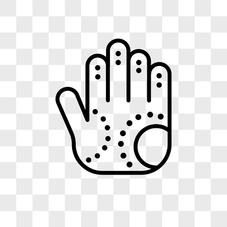 Henna painted hand vector icon isolated on transparent background, Henna painted hand logo conceptのイラスト素材