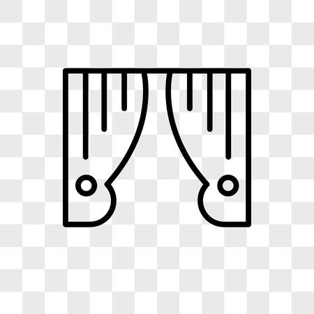 Theater vector icon isolated on transparent background, Theater logo conceptのイラスト素材