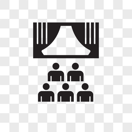 Cinema vector icon isolated on transparent background, Cinema logo conceptのイラスト素材