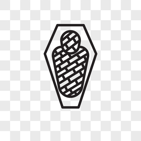 Mummy vector icon isolated on transparent background, Mummy logo conceptのイラスト素材