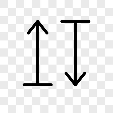 Arrows vector icon isolated on transparent background, Arrows logo conceptのイラスト素材