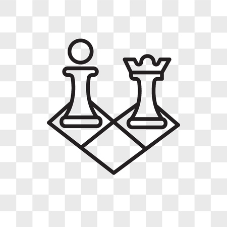 Chess vector icon isolated on transparent background, Chess logo conceptのイラスト素材