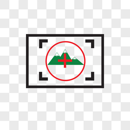 viewfinder vector icon isolated on transparent background, viewfinder logo conceptのイラスト素材