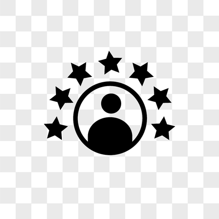 customer experience vector icon isolated on transparent background, customer experience logo conceptのイラスト素材