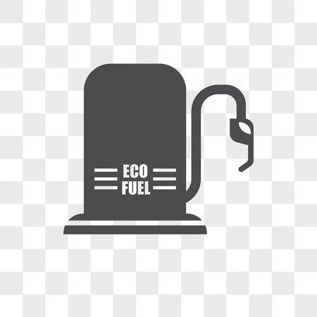 Eco fuel vector icon isolated on transparent background, Eco fuel logo conceptのイラスト素材