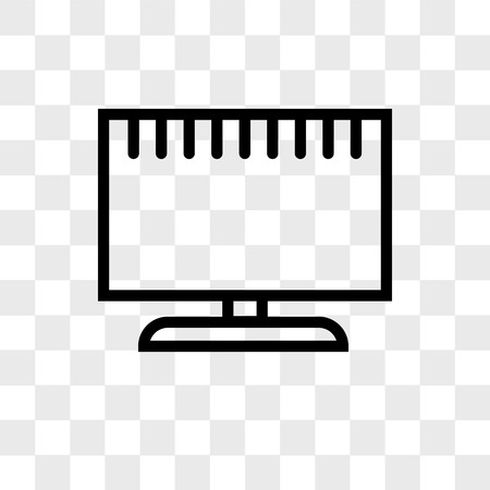 Television vector icon isolated on transparent background, Television logo conceptのイラスト素材