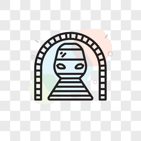 Train vector icon isolated on transparent background, Train logo conceptのイラスト素材