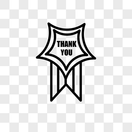 thankyou vector icon isolated on transparent background, thankyou logo conceptのイラスト素材