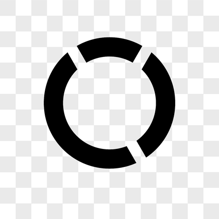 Pie chart vector icon isolated on transparent background, Pie chart logo conceptのイラスト素材