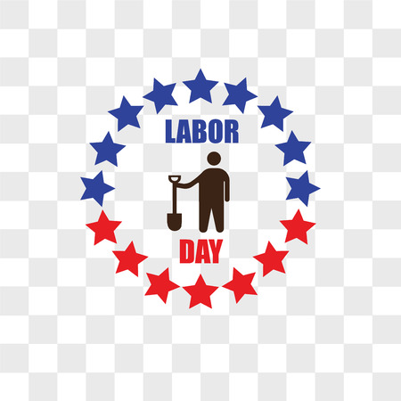 labor day vector icon isolated on transparent background, labor day logo conceptのイラスト素材