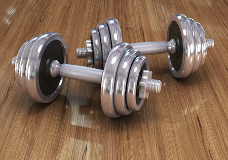 Big dumbells の写真素材