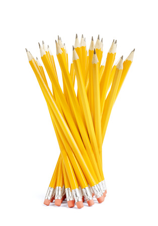 lead pencils isolated on whiteの写真素材