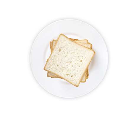 Sliced Bread on Plateの写真素材