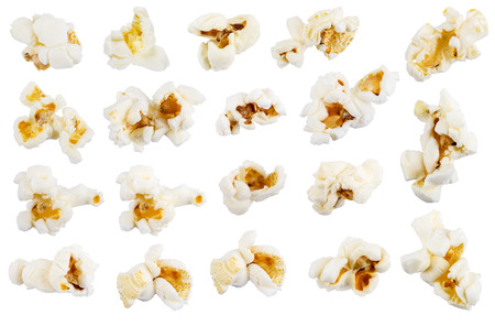 Popcorn isolated on white backgroundの写真素材