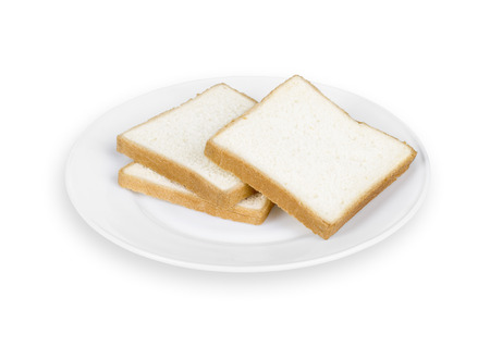 Sliced Bread on Plateの写真素材