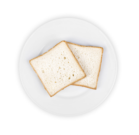 Sliced Bread on Plateの写真素材
