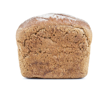 Appetizing crunchy crust bread isolated on white background.の写真素材