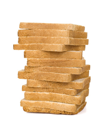 loaf of bread isolated on white backgroundの写真素材