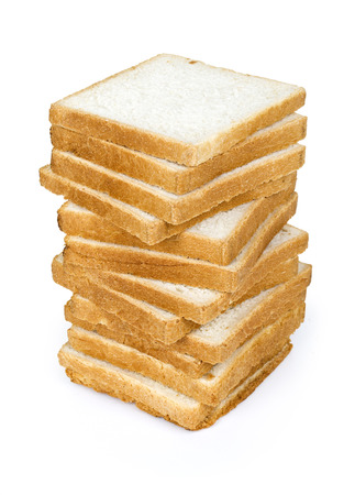 loaf of bread isolated on white backgroundの写真素材