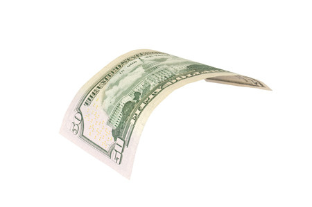 dollars isolated on whiteの写真素材