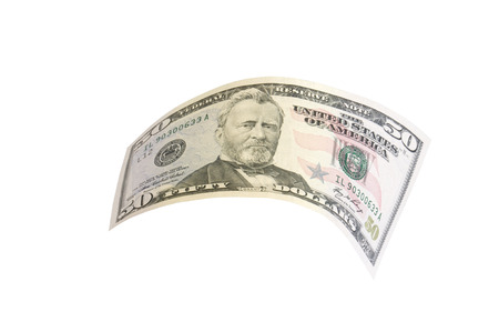 dollars isolated on whiteの写真素材