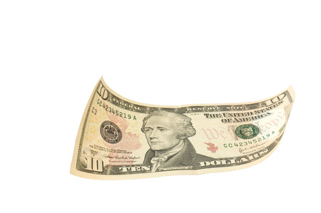 dollars isolated on whiteの写真素材