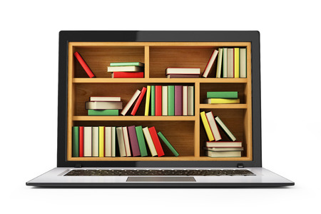 E-learning education or internet library. Conceptual imageの写真素材