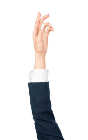 female hand on the isolated backgroundの写真素材