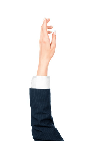 female hand on the isolated backgroundの写真素材