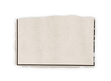 Newspaper clipping of the want ads with copy space isolated on white background.の写真素材