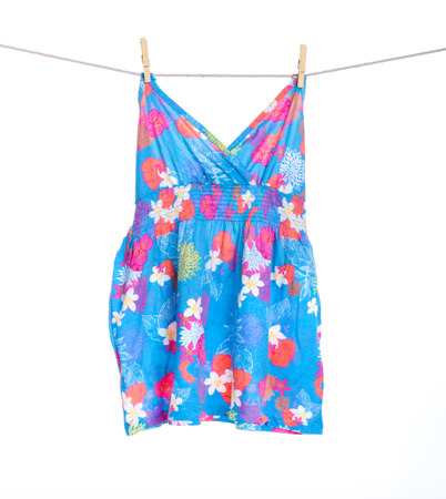 sundress on clothespinsの写真素材