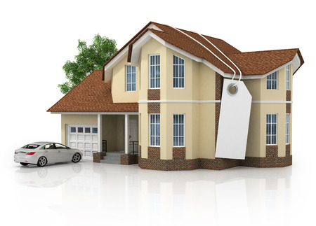 3d house isolated on white rendered genericの写真素材