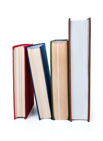 Old books on white backgroundの写真素材