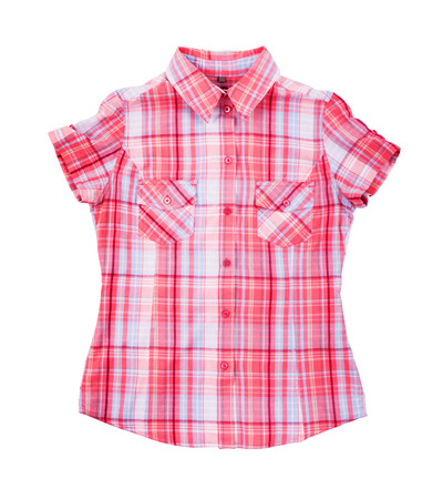 shirt on hanger isolated on whiteの写真素材