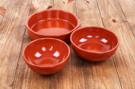 plate on wooden backgroundの写真素材