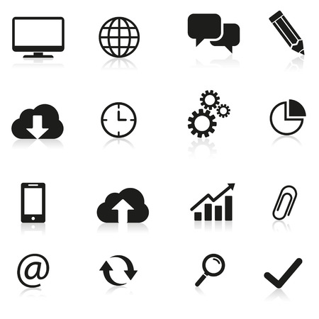 Media and communication iconsの写真素材