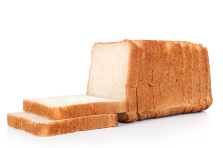 sliced bread isolated on white background