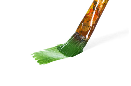 Paintbrush isolated on whiteの写真素材